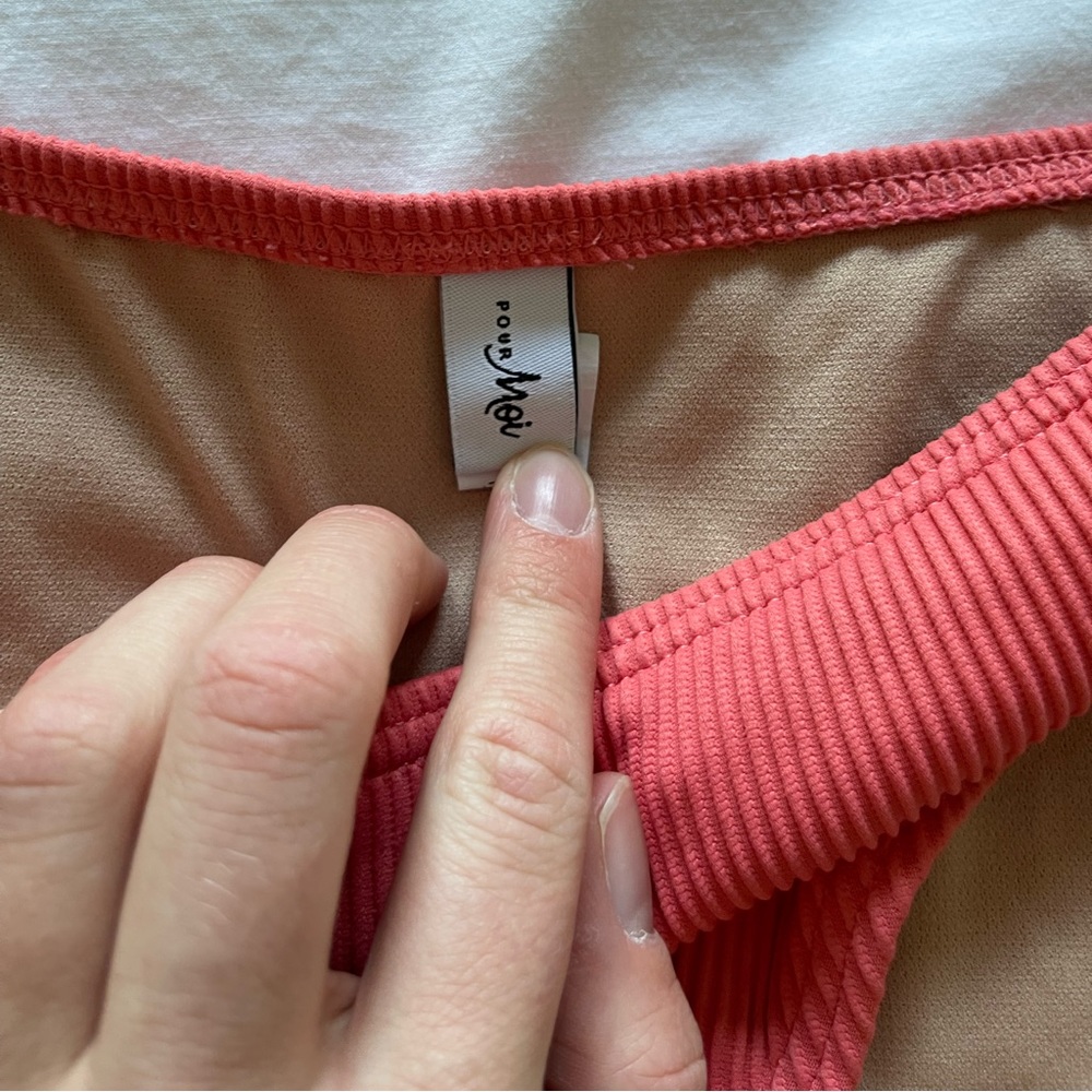 Salmon Pour Moi High Leg Bikini Bottoms